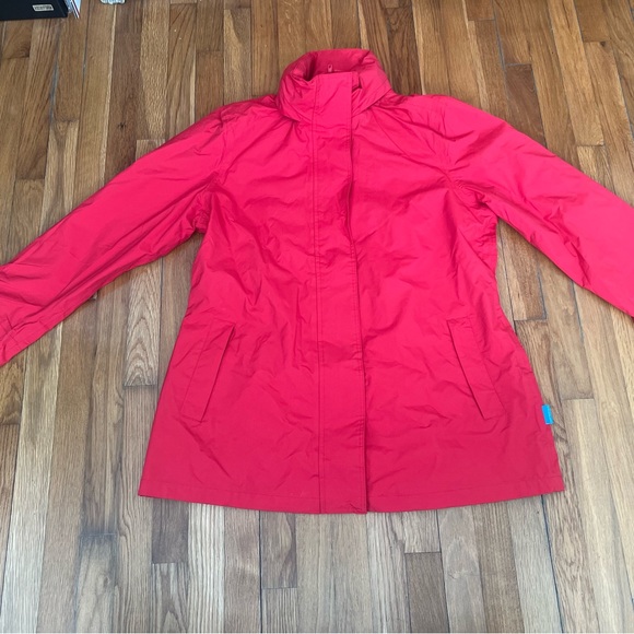 Happy rainy day Jackets & Blazers - Happy Rainy Days  Red Raincoat Jacket Detachable Hood Cute Lining Size XXL